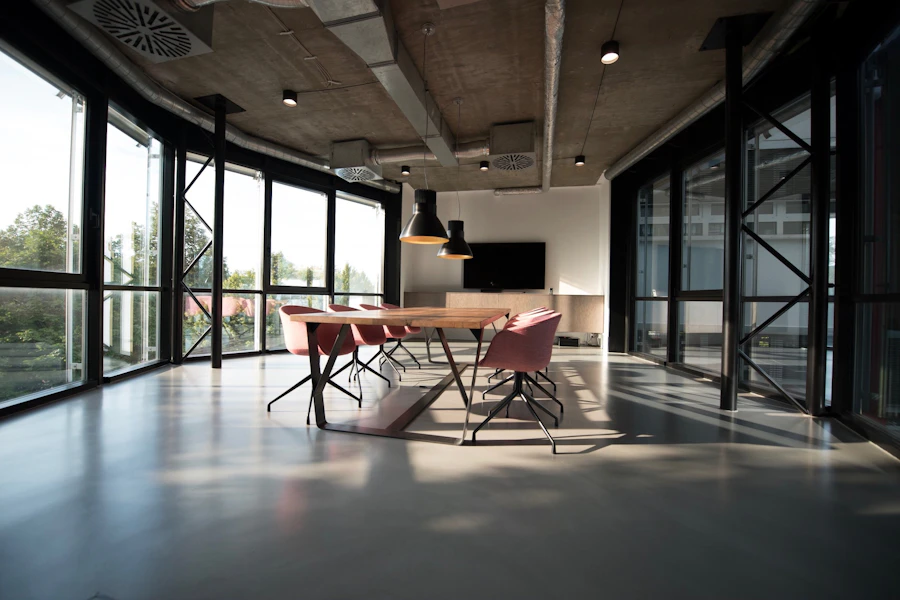 Uncluttered office with breathing room